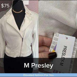 LuLaRoe Presley Jacket White Size Medium NWT
